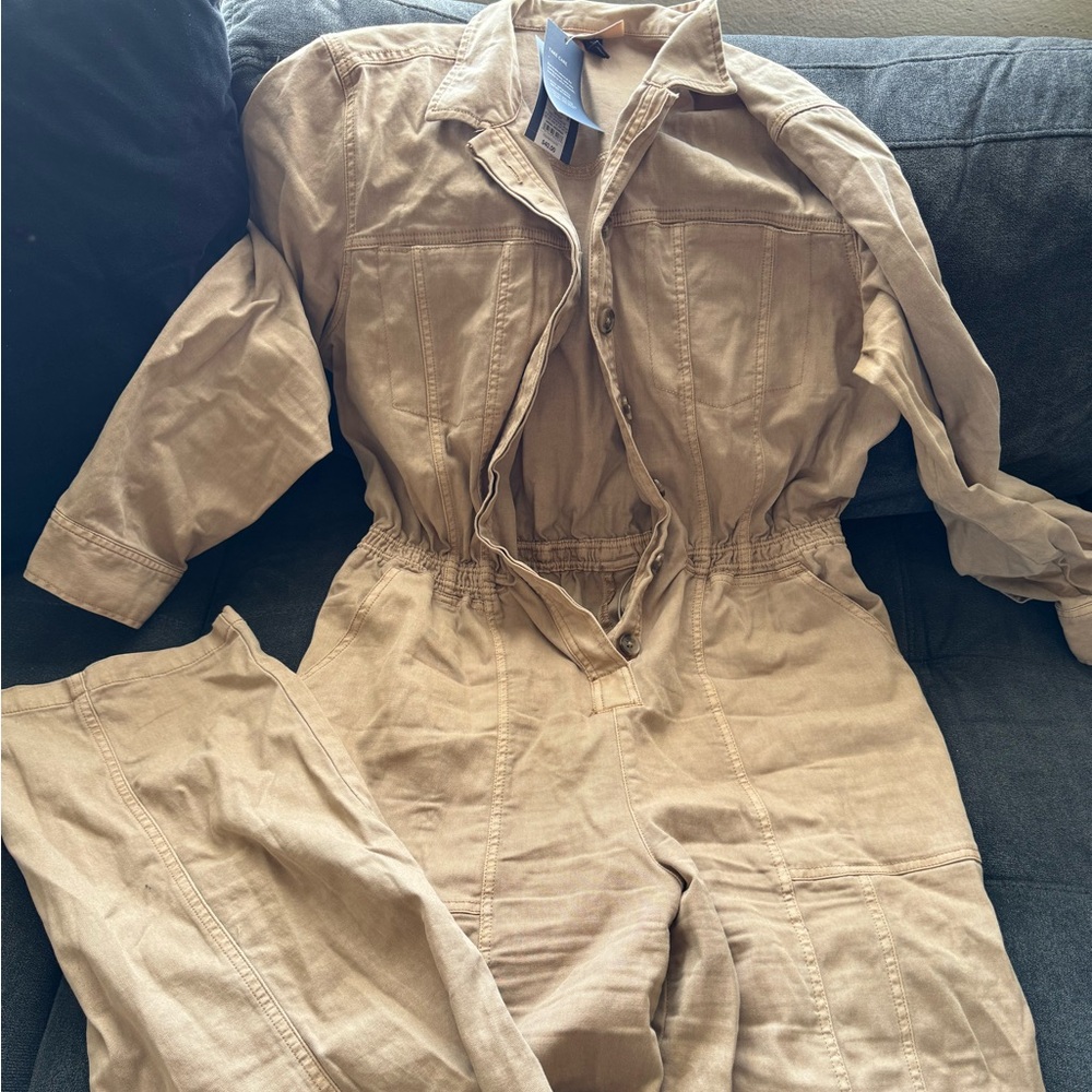 Khaki Boiler suit Jumpsuit
